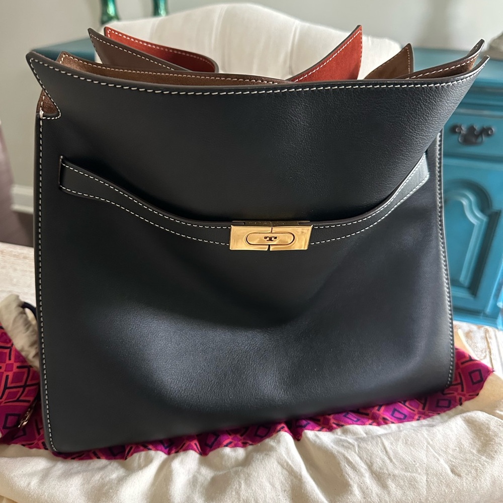Tory Burch Lee Radziwill! Double Suede/Leather Bag